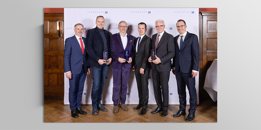 Jörg Hossenfelder, Mathias Entenmann (BCG Digital Ventures), Klaus Baumgärtner (BridgingIT), Jonas Lünendonk, Dr. Winfried Materna und Mario Zillmann (Lünendonk & Hossenfelder).
