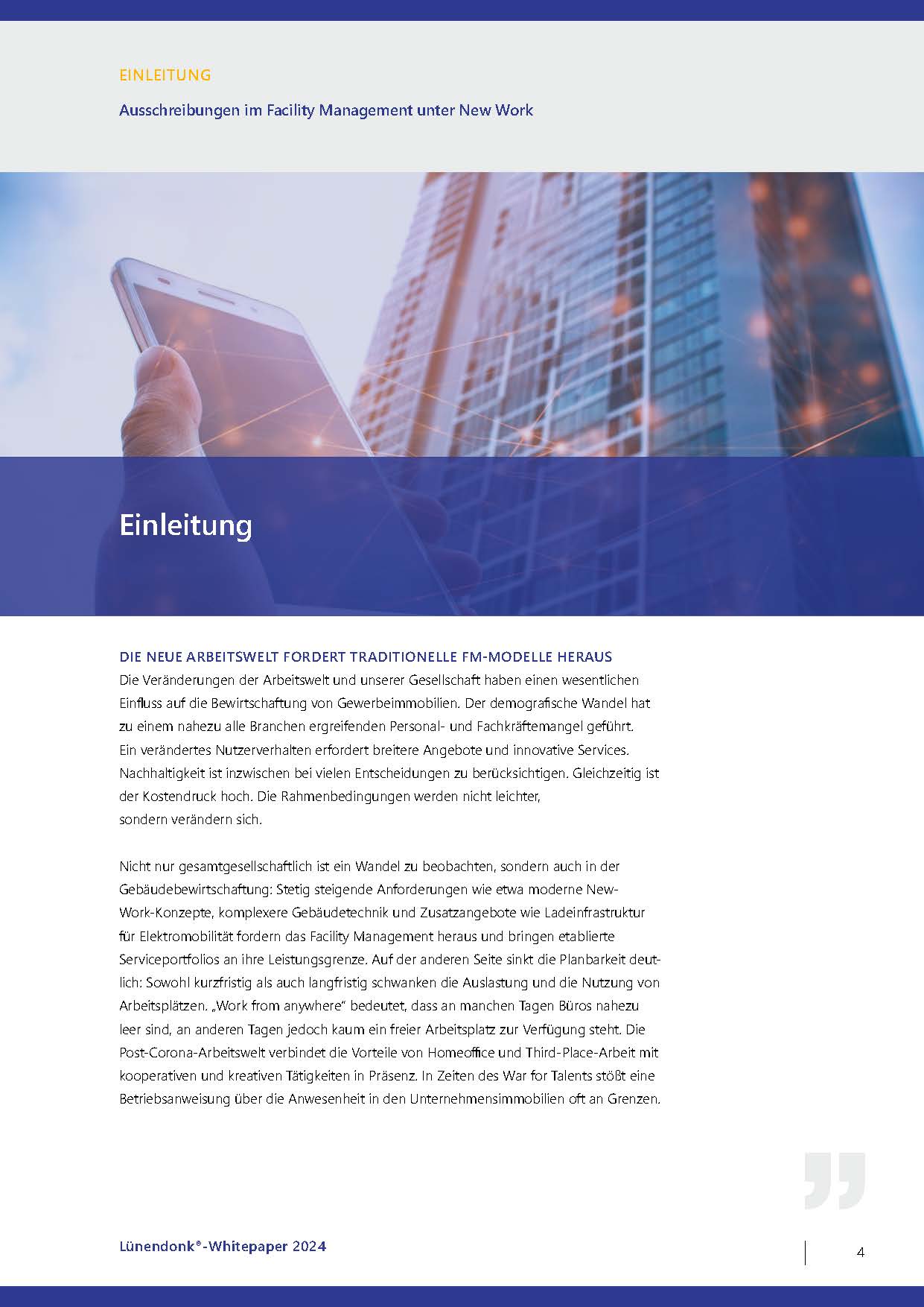 Einleitung: Ausschreibungen im Facility Management unter New Work - Herausforderungen, Strategien und aktuelle Modelle bei der Vergabe von FM-Dienstleistungen