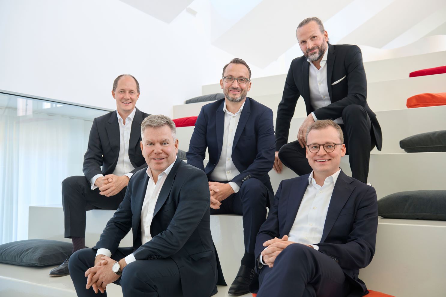 Künftiges Leadership-Team (v.l.n.r.): Gerwin Weidl, Christian Muthler, Axel Meythaler, Dr. Gerrit Schütte, Dr. Christian Wältermann (Foto: Goetzpartners)