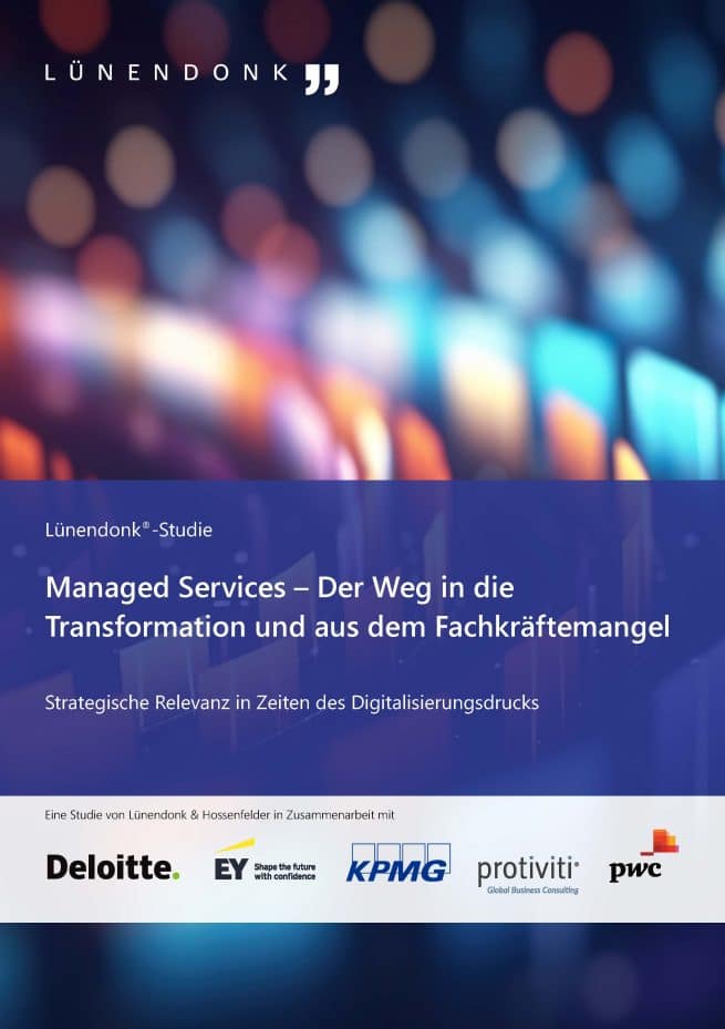 Unternehmen setzen verstärkt auf Managed Services, um die digitale Transformation effizienter zu gestalten I End-to-End-Ansätze gefragt: Kunden erwarten umfassende Verantwortung von Dienstleistern I Lünendonk-Studie identifiziert Cyber Security, Compliance & Risk sowie KI als zentrale Treiber für Managed Services