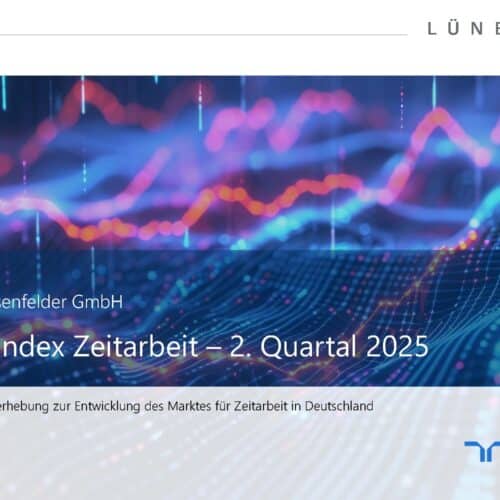 Im Lünendonk Konjunkturindex Zeitarbeit erfahren Sie viermal im Jahr aktuelle Zahlen, Daten und Fakten zur Entwicklung des Zeitarbeitsmarktes. Durch die Teilnahme von mehr als 80 Zeitarbeits- und Personaldienstleistungsunternehmen zeichnet die aktuelle Erhebung ein qualifiziertes Stimmungsbild der Branche angesichts folgender aktueller Themen und Kennzahlen.