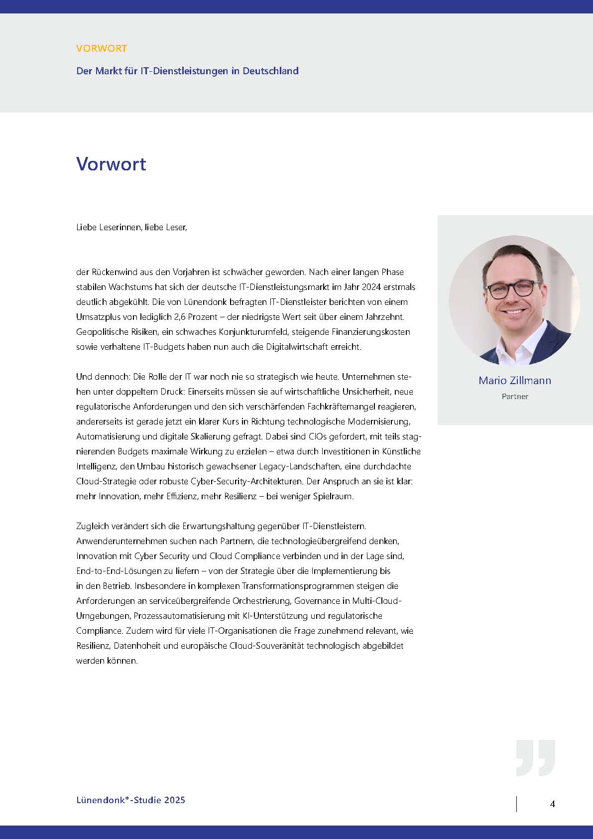 Lünendonk-Studie 2025: Der Markt für IT-Dienstleistungen in Deutschland