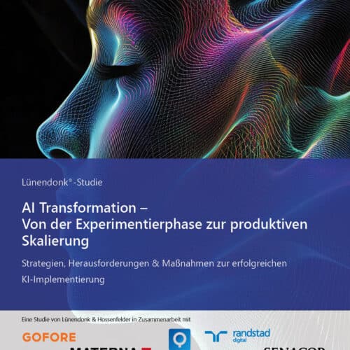Cover der Lünendonk-Studie 2025 "AI-Transformation – Von der Experimentierphase zur produktiven Skalierung"