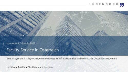 Die Lünendonk-Studie "Facility Service in Österreich" bietet relevante Kennzahlen, Daten, Entwicklungen und Insights zum Markt für Gebäudedienstleistungen in Österreich, basierend auf den umfassenden Angaben von 26 Dienstleistern.