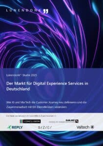 Cover der Lünendonk-Studie 2025 "Der Markt für Digital Experience Services in Deutschland"