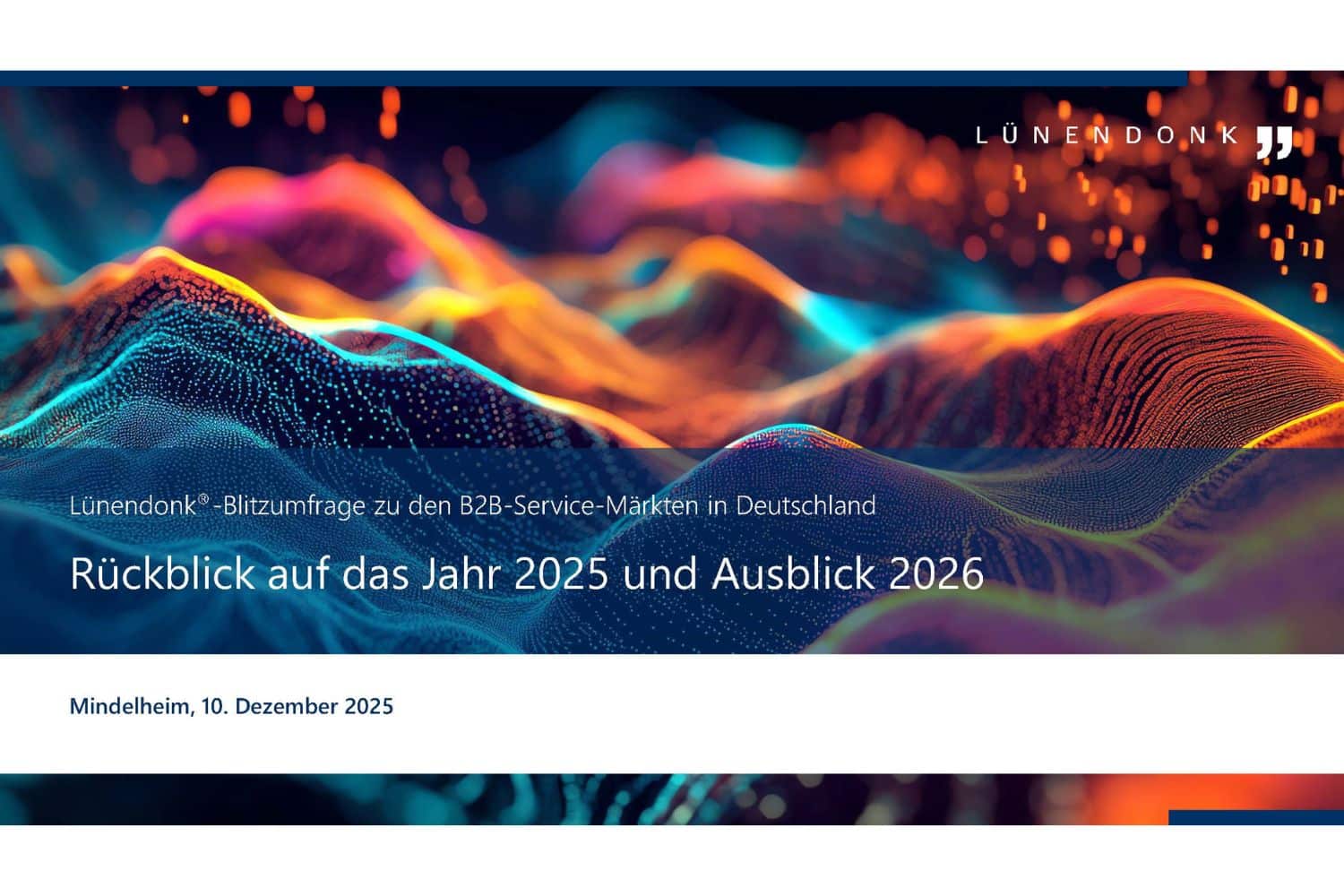 Coverbild der Lünendonk-Blitzumfrage zu den B2B-Service-Märkten in Deutschland: Rückblick auf das Jahr 2025 und Ausblick 2026
