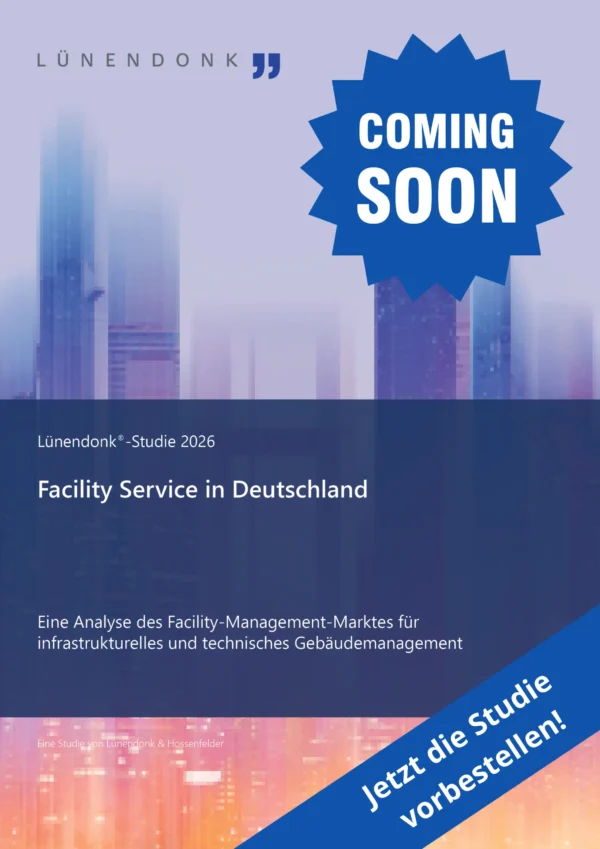 LUE_FS_DE_Studie_2026_Cover_Vorbestellung_f Titelbild der Lünendonk®-Studie 2026 „Facility Service in Deutschland" – Eine Analyse des Facility-Management-Marktes für infrastrukturelles und technisches Gebäudemanagement. Herausgegeben von Lünendonk & Hossenfelder.